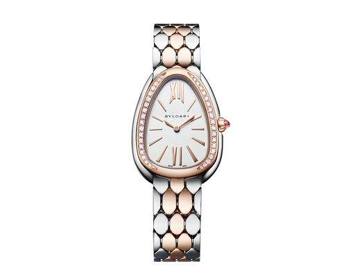 [103274]  Bvlgari - Serpenti Seduttori Steel and Rose Gold with Diamonds