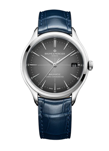 [M0A10550]  Baume & Mercier - Clifton Baumatic Steel/Leather