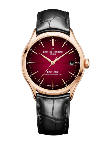 [M0A10591]  Baume & Mercier - Clifton Baumatic Burgundy