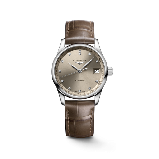 [L23574072]  Longines - Stainless Steel Beige with Diamonds