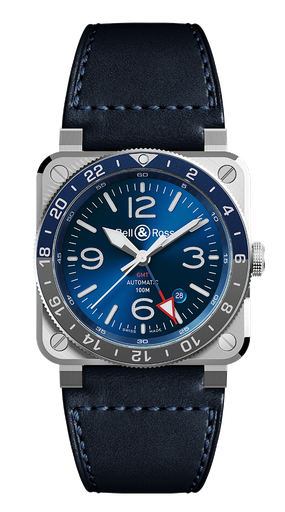 [BR0393-BLU-ST/SCA]  Bell & Ross - BR?03-93 GMT BLUE