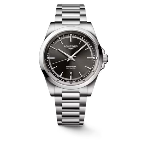 [L38304526]  Longines - Conquest Steel Black Index 41 mm