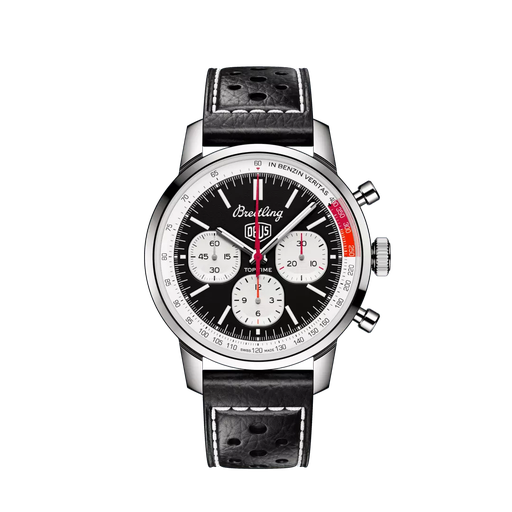 [AB01765A1B1X1]  Breitling - Top Times B01 Deus Stainless Steel Black Leather