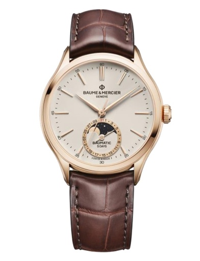 [M0A10736]  Baume & Mercier - Clifton Pink Gold Moon Phase 