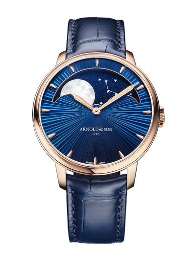 [1.GLBR.U01A.C200A]  Arnold & Son - Perpetual Moon 41.5 gold "Blue"