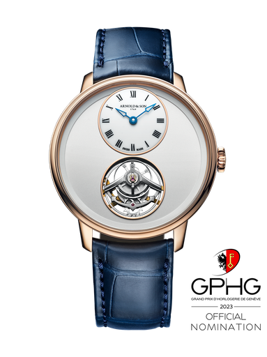 [1.UTBR.I01A.C246R]  Arnold & Son - Ultrathin Tourbillon Gold Silver Opaline