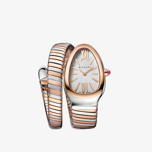 [103708]  Bvlgari - Serpenti Tubogas in Steel and Pink Gold