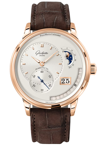 [1-92-09-02-05-62]  Glashütte Original - PanoMaticCalendar Auto Red Gold Silver Dial 42 MM
