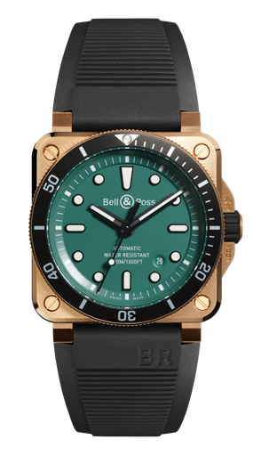 [BR0392-D-LT-BR/SRB]  Bell & Ross - BR 03-92 DIVER BLACK AND GREEN BRONZE