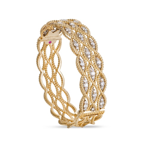  Roberto Coin - Bracelet New Barocco 3 Rows with Diamonds