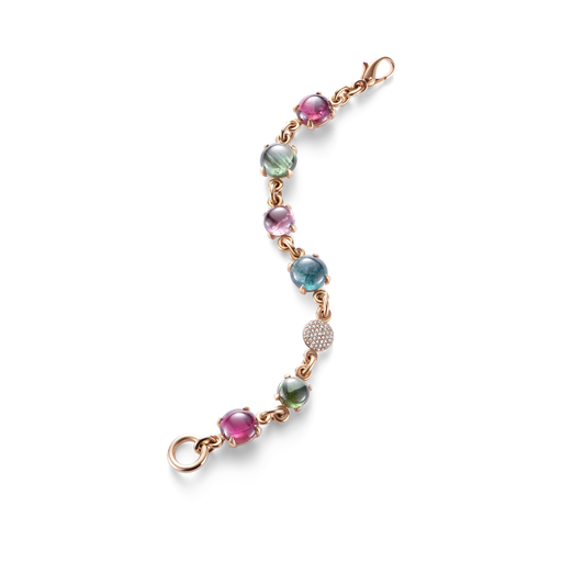  Bron - Armband Catch Pink Gold Pink/ Green Tourmaline + cham.bril.