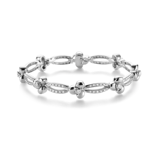  JBS - White Gold Bracelet With Diam.