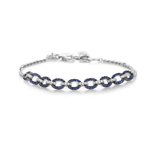  JBS - Bracelet White Gold with Sapphire+ Brilliant