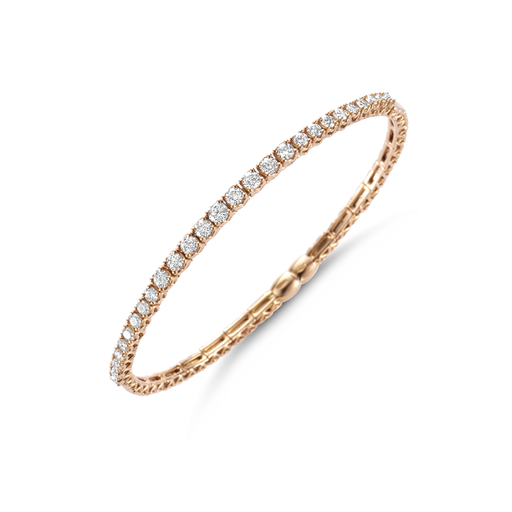  JBS - Bracelet rigide pink gold diamonds