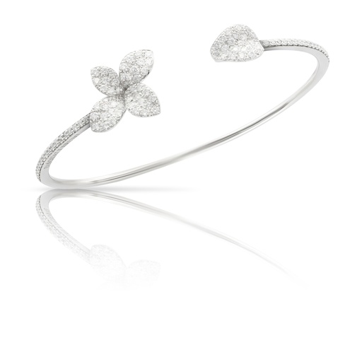  Pasquale Bruni - Petit Garden Small Flower Bracelet in White Gold with Diamonds