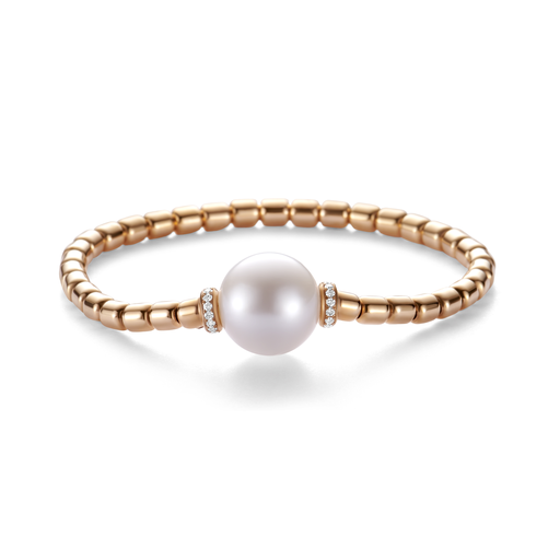 [1PU0031194/1]  Damaso - bracelet pink gold with diamonds and pearl