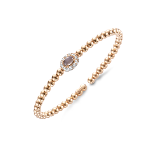 [1PU1481554/9]  Damaso - bracelet pink gold diamond and moonstone