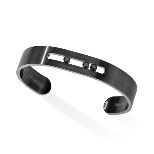 [6553]  Messika - Move titanium black bangle