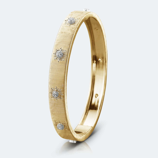 [JAUBRA005444]  Buccellati - bracelet macri yellow gold set with diamonds
