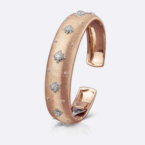 [JAUBRA009341]  Buccellati - bracelet macri cuff pink gold with diamonds
