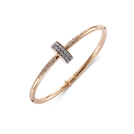 [1PU0031862/6]  Damaso - Pink Gold Bracelet with Brown Diamonds