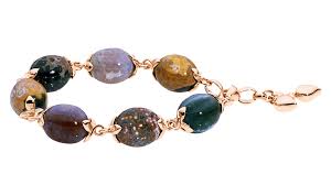 [B-Co-l-lv-OJ-rg]  Tamara Comolli - Bracelet Coconut link Ocean Jasper large