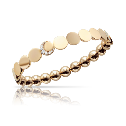 [16198R]  Pasquale Bruni - Luce Half Moon Medium Bracelet in Pink Gold with Diamonds.