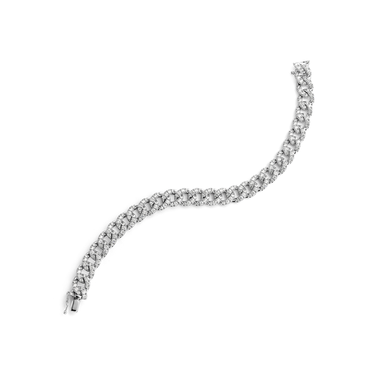 [JBS-IG-BR3777TX900]  JBS - White Gold with Diamonds Chain M