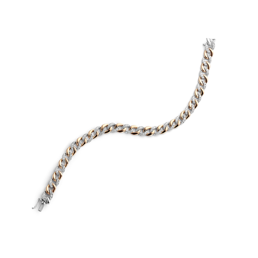 [JBS-IG-BR5406PX]  JBS - White and rose gold bracelet with diamonds