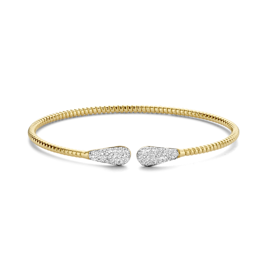 [JBS-AP-948BX0236]  JBS - Yellow gold bangle with diamonds