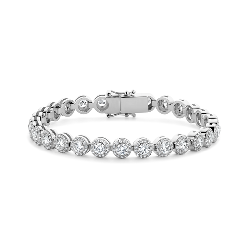 [JBS-MB-0/4494]  JBS - Whitegold tennis bracelet with diamonds