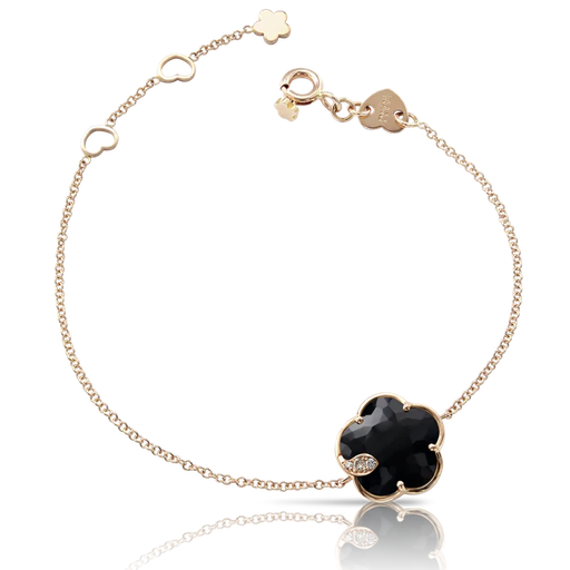 [16142R]  Pasquale Bruni - Petit Joli Bracelet in Pink Gold with Onyx, White and Champagne Diamonds