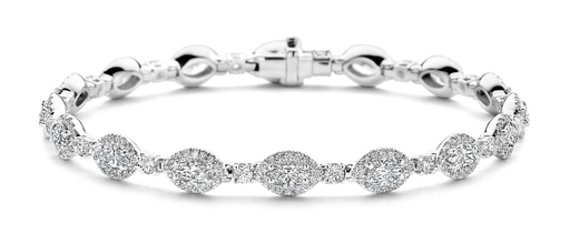 [JBS-LV-BR11226/W-W]  JBS - Whitegold tennis bracelet with diamonds