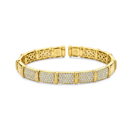 [1PU0032245/3]  Damaso - Yellow gold bangle with diamonds