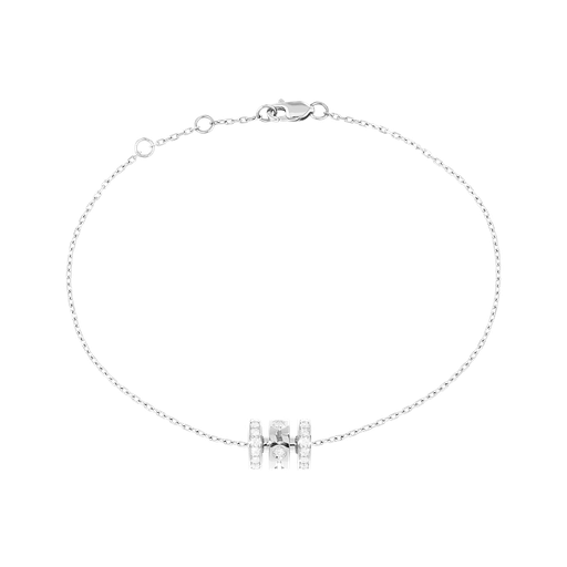 [328722]  Dinh Van - Pulse paved 3 rows bracelet