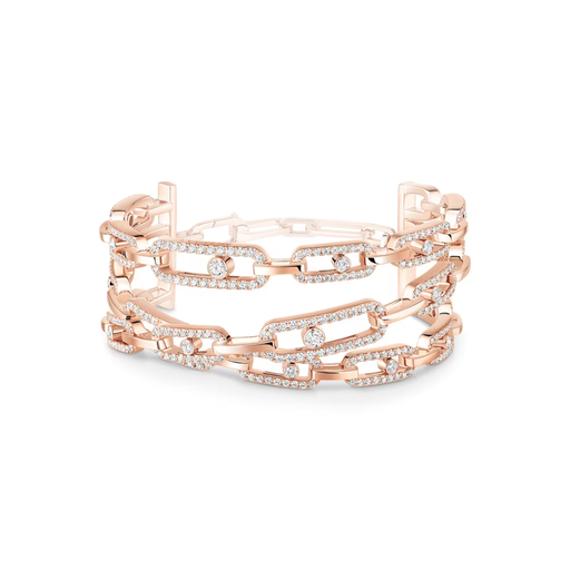 [13512]  Messika - Move Link 3 Rows Cuff Bracelet