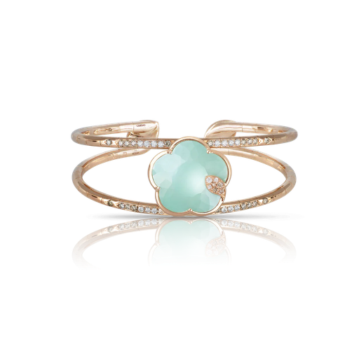 [16619R]  Pasquale Bruni - Limited Edition Bracelet in Pink Gold with Turquoise and White Moonstone and Diamonds White Moon