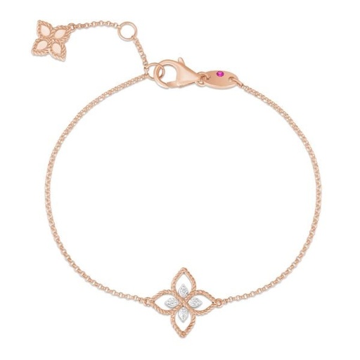 [ADR777BR2666]  Roberto Coin - Princess Flower Bracelet With Diamonds