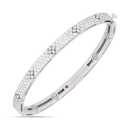 [ADR888BA2455]  Roberto Coin - Love in Verona Bangle with Diamonds