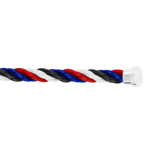 [6B1049]  Fred - Blue, white, red and black Emblem cable