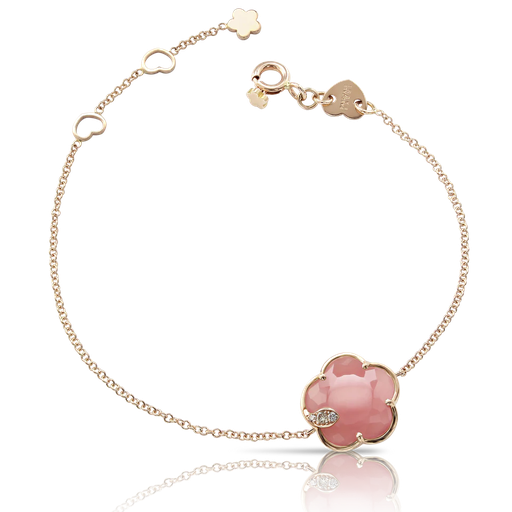[16141R]  Pasquale Bruni - Petit Joli Bracelet Bracelet in Pink Gold with Pink Chalcedony and Diamonds.