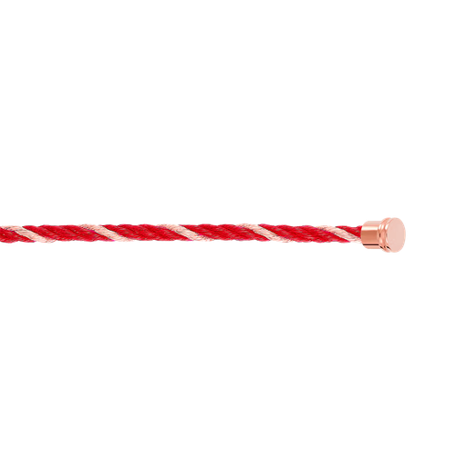 [6B1033]  Fred - Force 10 pink gold and red textile cable
