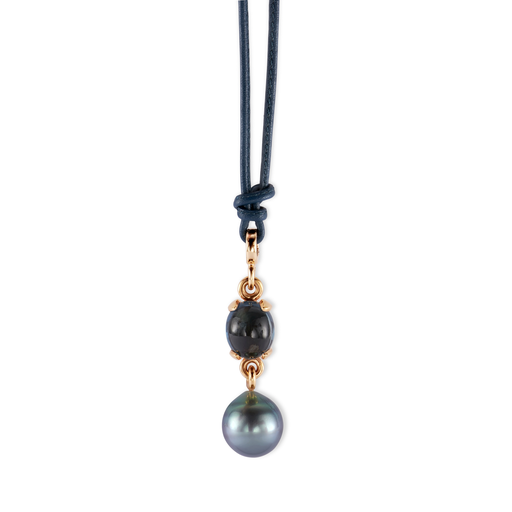  Bron - Pendant Catch with London Blue Topaze and Pearl