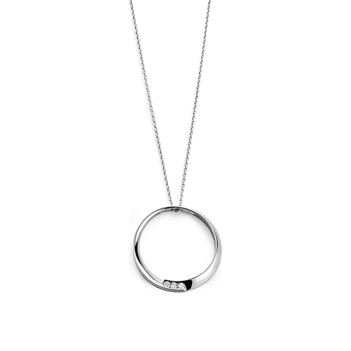  Garel - pendant white gold with 3 diamonds