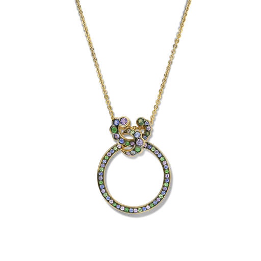  JBS - Pendentif Pink Gold Isis Tsavorite + saf