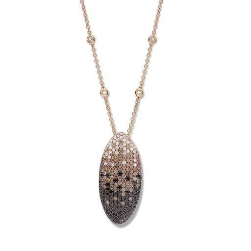  JBS - Pendentif + Chaine Navette Set Pink gold