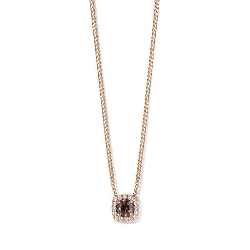  JBS - Pendant pink gold brown diamond