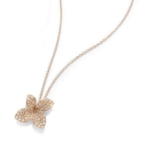  Pasquale Bruni - Necklace in Rose Gold with Diamonds Medium Flowe