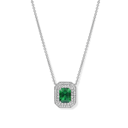 [JBS-MB-5/1113]  JBS - Pendant emerauld and diamonds