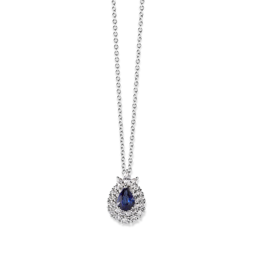 [JBS-DG-6794.GOZF]  JBS - Pendant with sapphire and brilliant